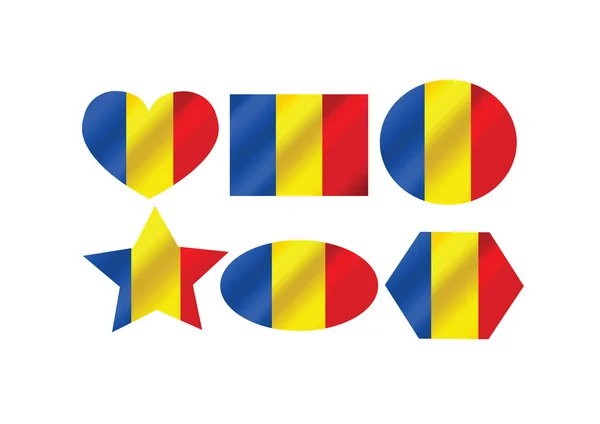 Rumäniens nationella flagga — Stock vektor