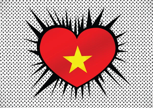 Flaga Wietnamu — Wektor stockowy