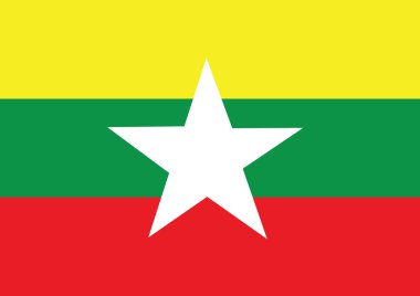 myanmar bayrağı ya da Myanmar Birliği bayrak temaları fikri tasarımı