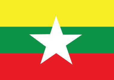 Union of Myanmar flag or Burma flag themes idea design clipart