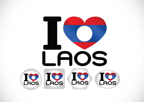 Bandera de Laos temas idea diseño — Vector de stock