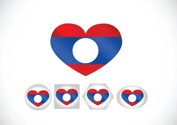 Bandeira do Laos temas ideia design — Vetor de Stock