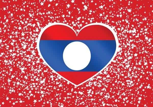 Desain ide tema bendera Laos - Stok Vektor