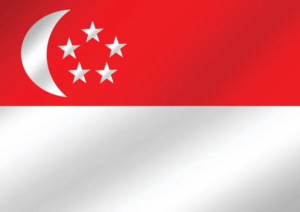 Bandeira nacional de Singapura temas ideia design — Vetor de Stock