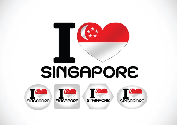 National flag of Singapore themes idea design — Stock Vector