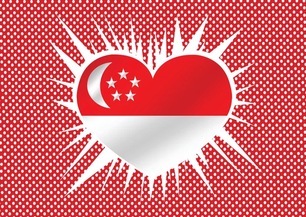 Bandera Nacional de Singapur temas idea diseño — Archivo Imágenes Vectoriales