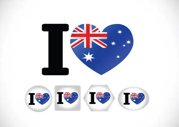 National flag of Australia themes idea design — Stock Vector