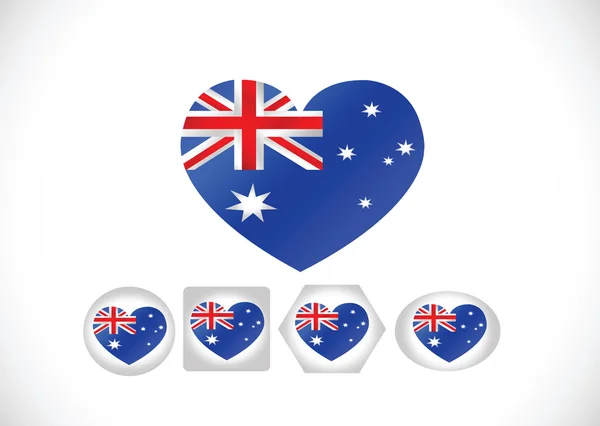 Drapeau national de l'Australie thèmes idée conception — Image vectorielle