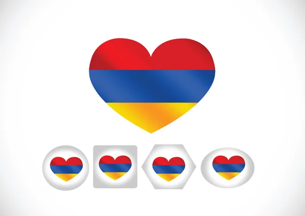 Flagga Armenien teman design idé — Stock vektor