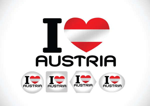 Bandeira nacional da Áustria temas ideia de design — Vetor de Stock