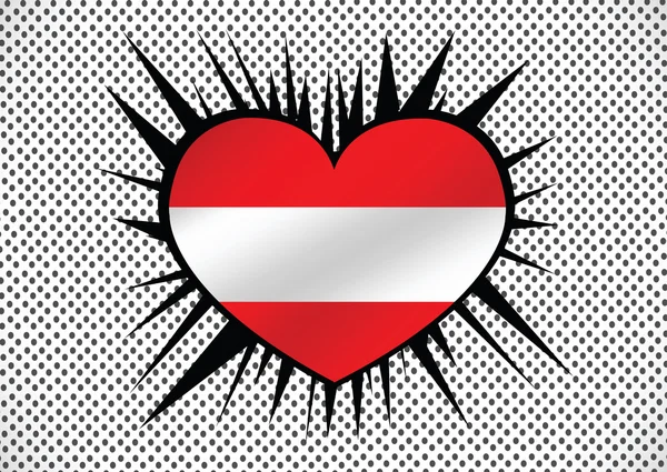 Nationalflagge von Österreich Themen Design-Idee — Stockvektor