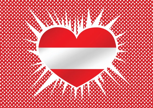 Nationella flagga Österrike teman design idé — Stock vektor