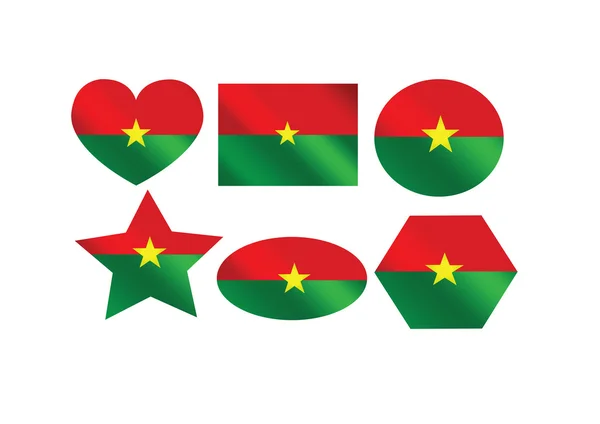 Burkina faso bayrak temaları fikri tasarımı — Stok Vektör