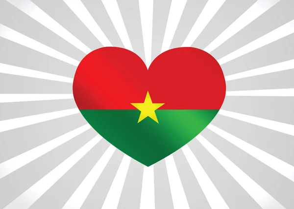 Burkina Fasos flagga teman idé design — Stock vektor