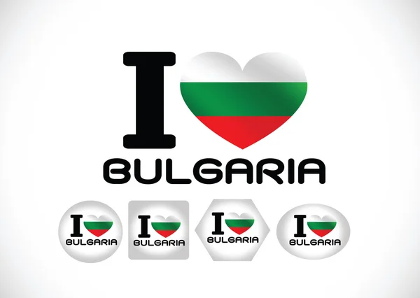 Bulgaria bandiera temi idea design — Vettoriale Stock