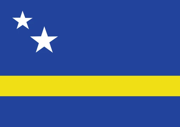 Curaçao Flagge Themen Idee Design — Stockvektor