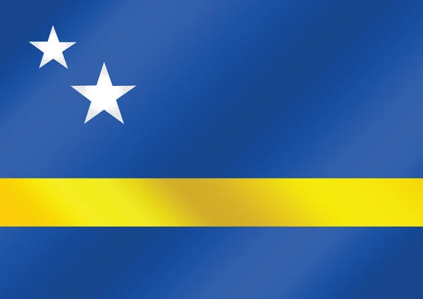 Curacao bayrak temaları fikri tasarımı — Stok Vektör