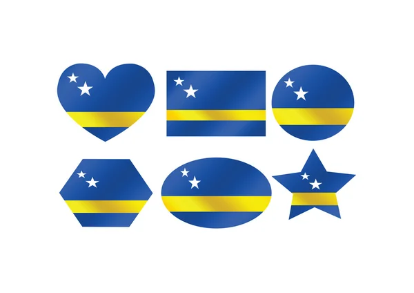 Bandeira de Curaçao temas ideia design — Vetor de Stock