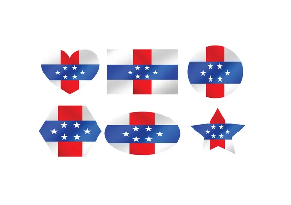 Países Bajos Antillas bandera temas idea diseño — Archivo Imágenes Vectoriales