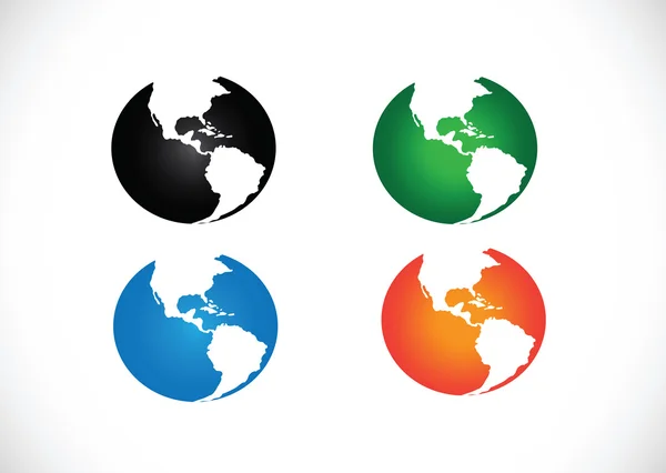Глобальна Земля Векторні іконки Дизайн теми — стоковий вектор