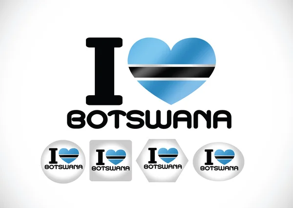 Botswana flaga tematy pomysł projektu — Wektor stockowy