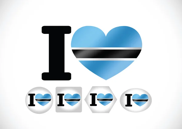 Botswana flag themes idea design — Stock Vector