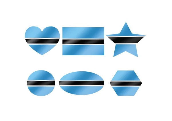 Botswana vlag thema's idee design — Stockvector