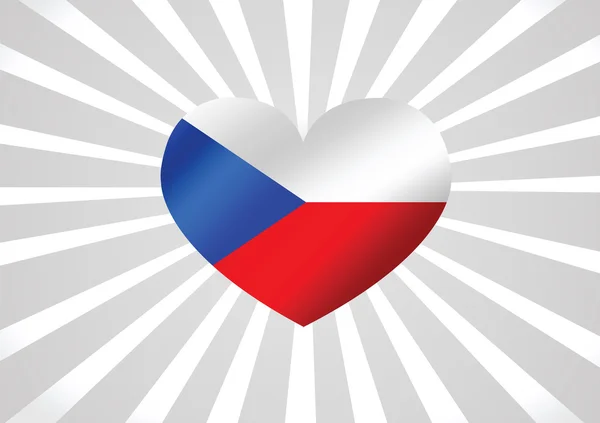 Nationella flagga Tjeckien teman idé design — Stock vektor