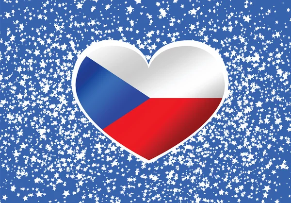 Nationalflagge der Tschechischen Republik Themen Ideendesign — Stockvektor