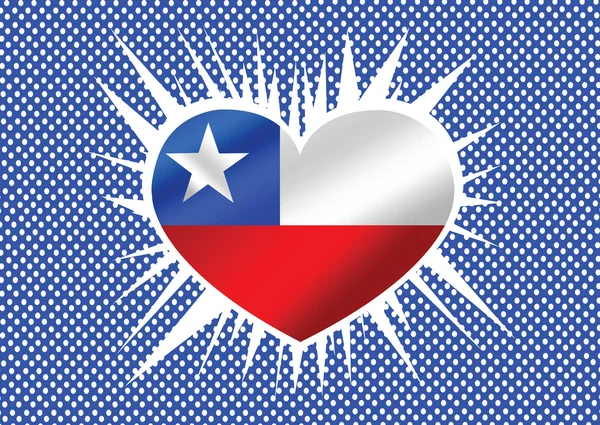 Bandera Nacional de Chile temas idea diseño — Vector de stock