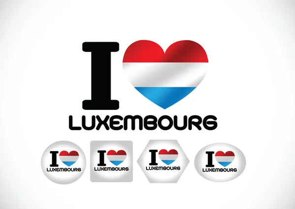 National flag of Luxembourg themes idea design — Stock Vector