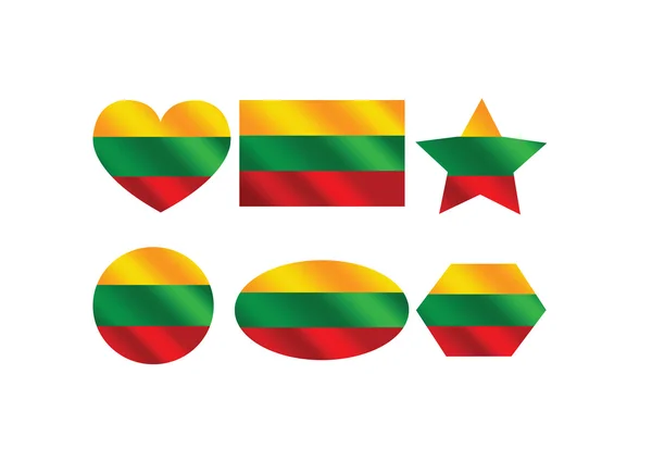 Litvanya temaları fikri tasarımı ulusal bayrak — Stok Vektör