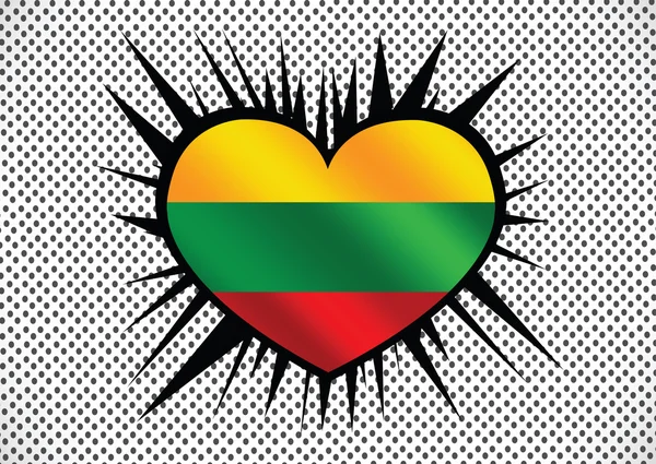 Bandiera nazionale della Lituania temi idea design — Vettoriale Stock