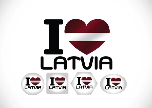 Letonya temaları fikri tasarımı ulusal bayrak — Stok Vektör