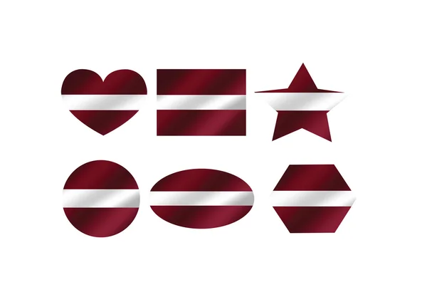 Bandiera nazionale della Lettonia temi idea design — Vettoriale Stock