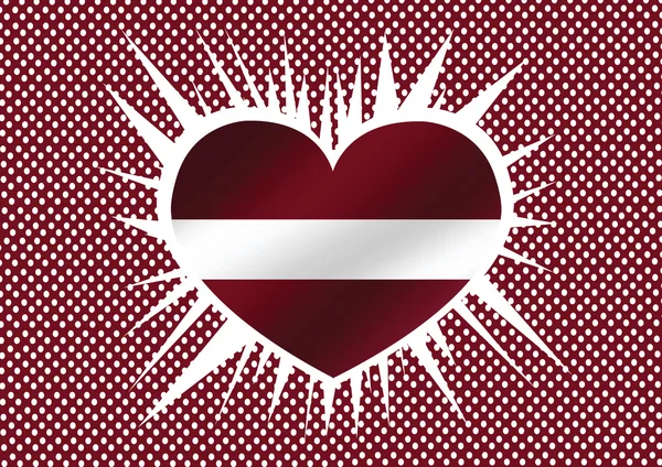 Letonya temaları fikri tasarımı ulusal bayrak — Stok Vektör