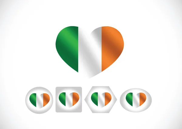 Drapeau national de l'Irlande thèmes idée conception — Image vectorielle