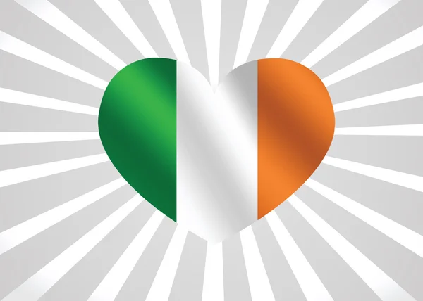 Bandera nacional de Irlanda temas idea diseño — Vector de stock