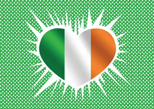 Bandera nacional de Irlanda temas idea diseño — Vector de stock