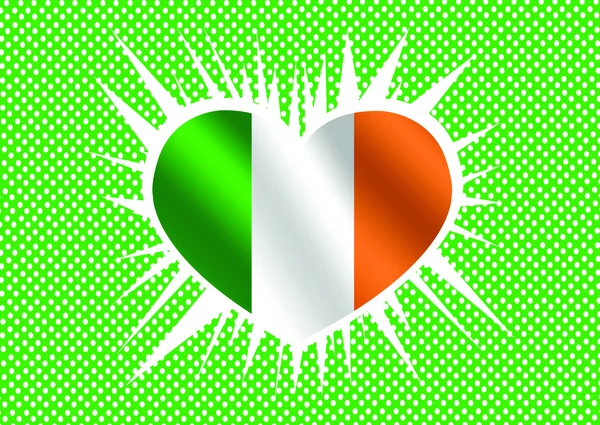 Drapeau national de l'Irlande thèmes idée conception — Image vectorielle