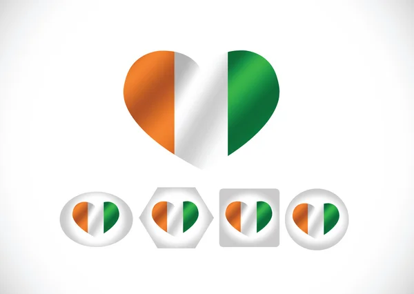 Ivory Coast flag themes idea design — Stock Vector