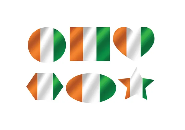 Elfenbenskusten flagga teman idé design — Stock vektor