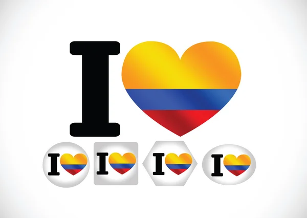Colombie drapeau thèmes idée conception — Image vectorielle