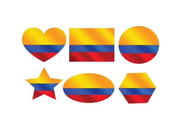 Прапор Колумбії темами ідеї дизайну — стоковий вектор