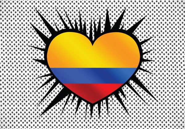 Colombia flagga teman idé design — Stock vektor