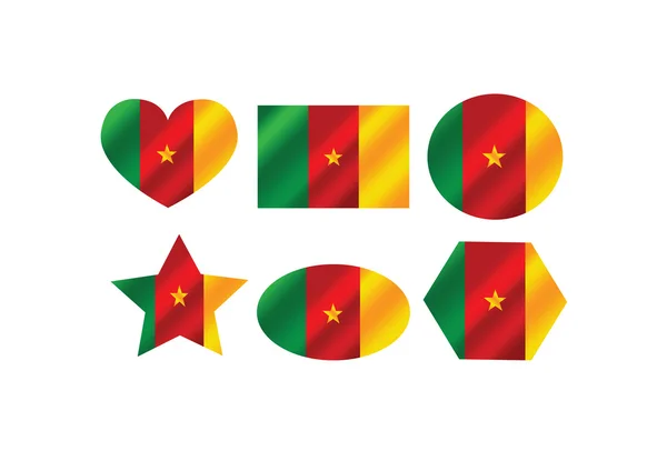 喀麦隆国旗主题概念设计 — 图库矢量图片
