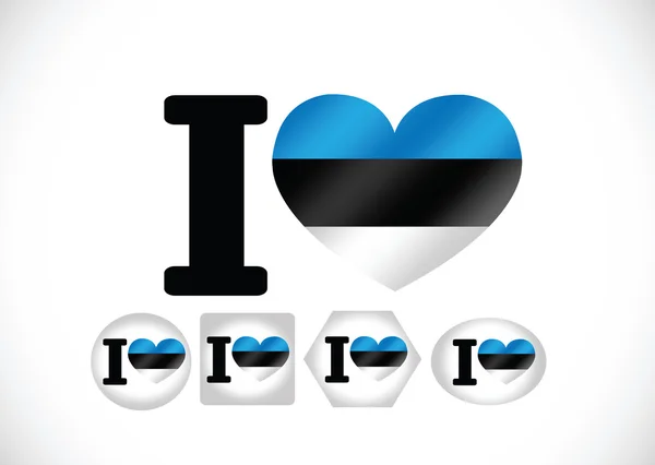 Nationale vlag van Estland thema's idee design — Stockvector