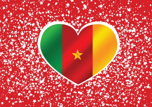 Camerun bandiera temi idea design — Vettoriale Stock