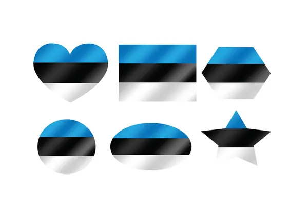 Bandera nacional de Estonia temas idea diseño — Vector de stock