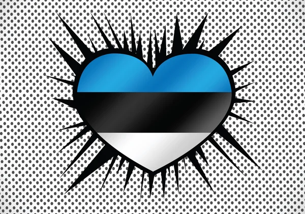 Bandera nacional de Estonia temas idea diseño — Vector de stock